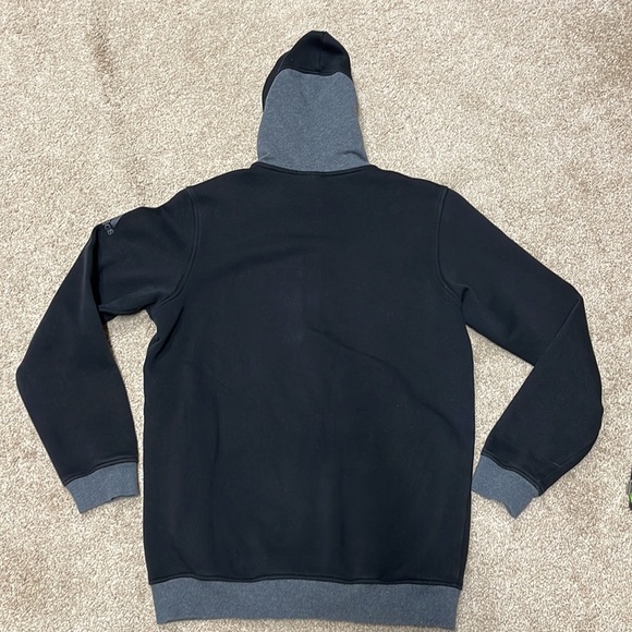 Men's Adidas Basketball Black Zipper Jacket with Hood Size Medium - Picture 2 of 9